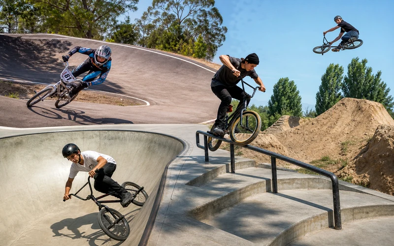 Cuatro mundos: race, street, park y dirt